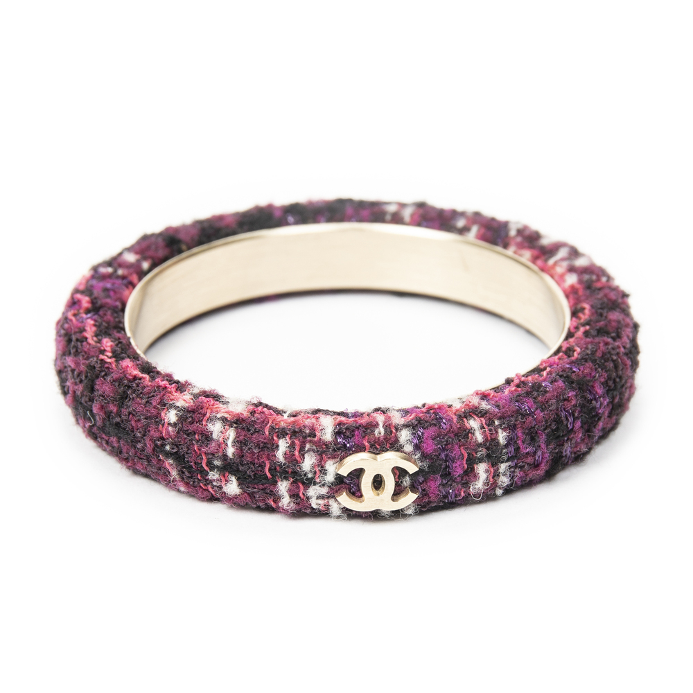 Chanel CC Tweed Bangle
